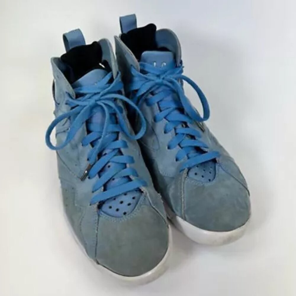 Air Jordan Mens 7 Retro Pantone Sneakers Blue White 304775-400 2016 High Top 8M